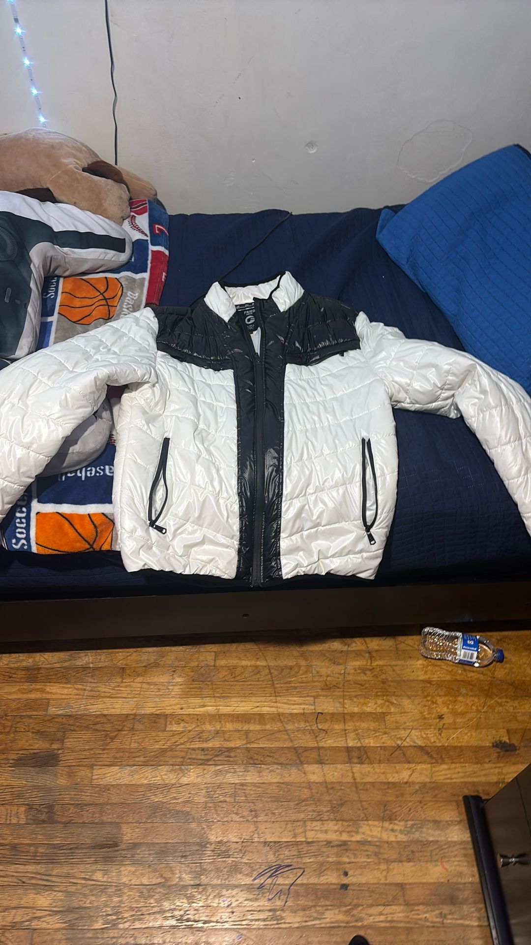 Black And White Fried Denim Jacket