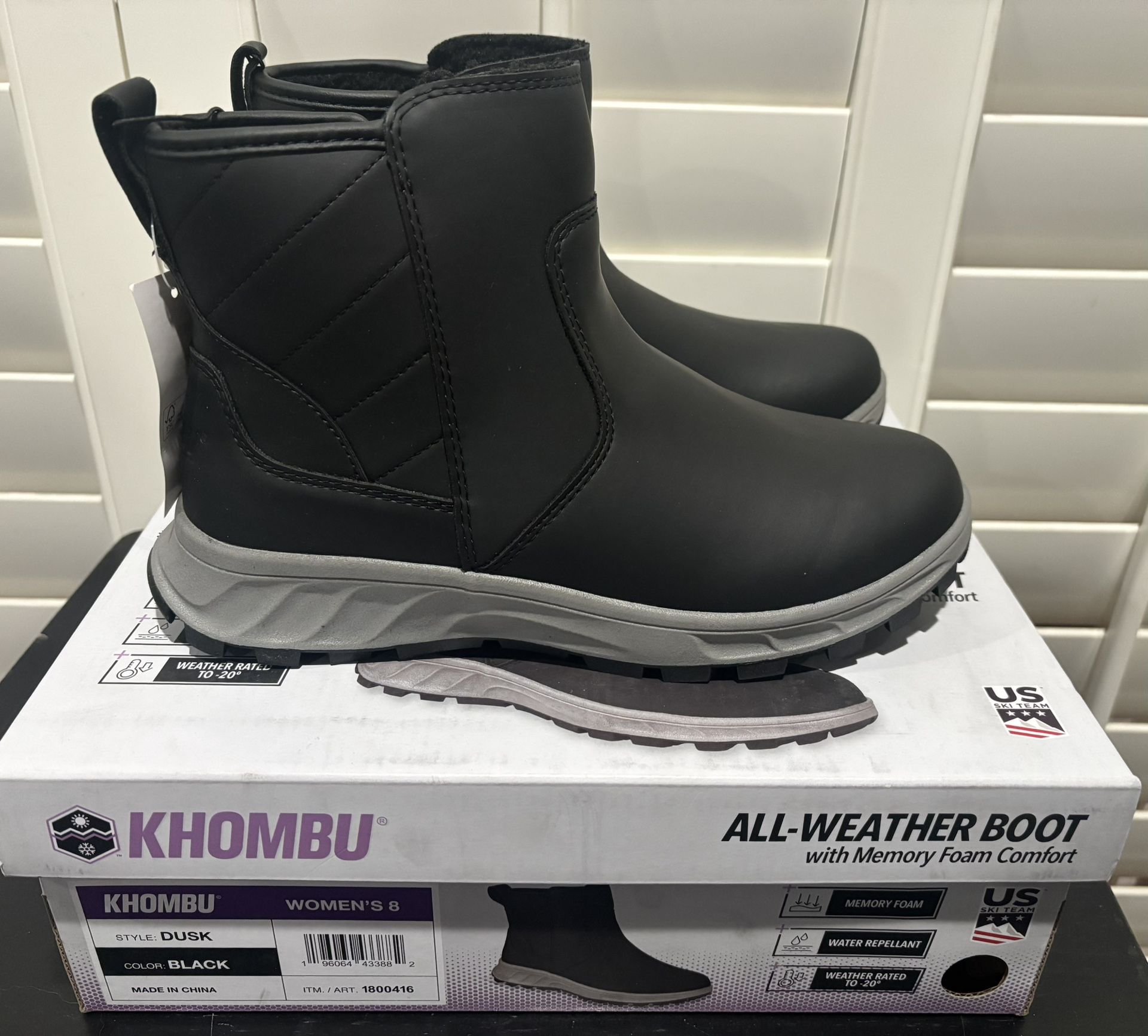 New Khombu Dusk Ladies Black All Weather Boots (Women’s Size 8) - $25