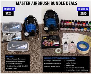 Master Airbrush Compressor Kit - Bundle 1 and 2