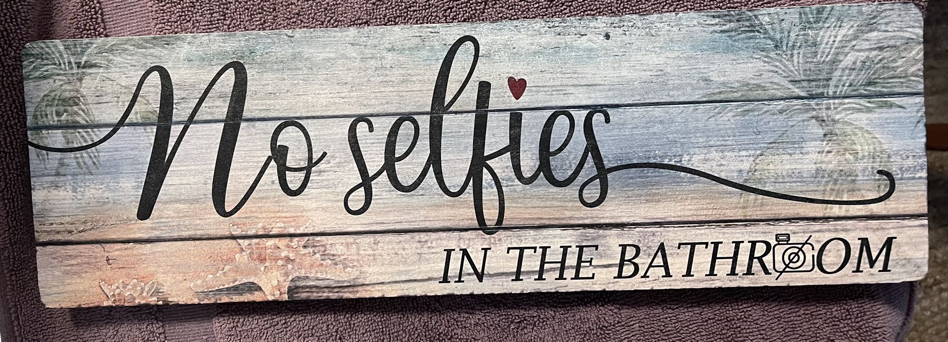 “No Selfies In The Bathroom “ Sign New*