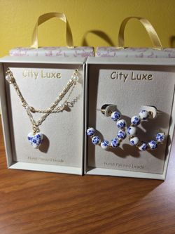 Necklace and earrings brand new