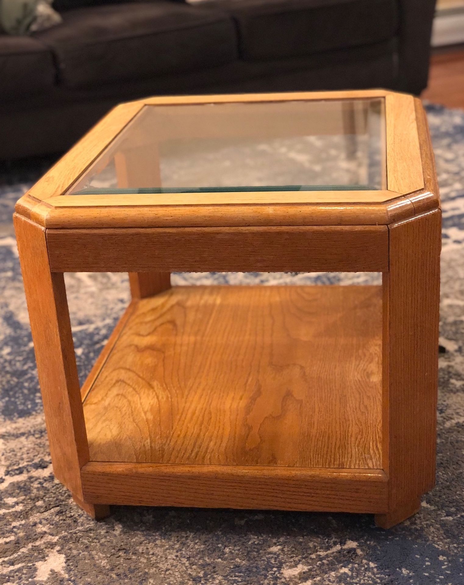 Oak Glass Coffee Table