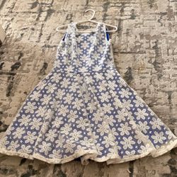 Blue And White Dress