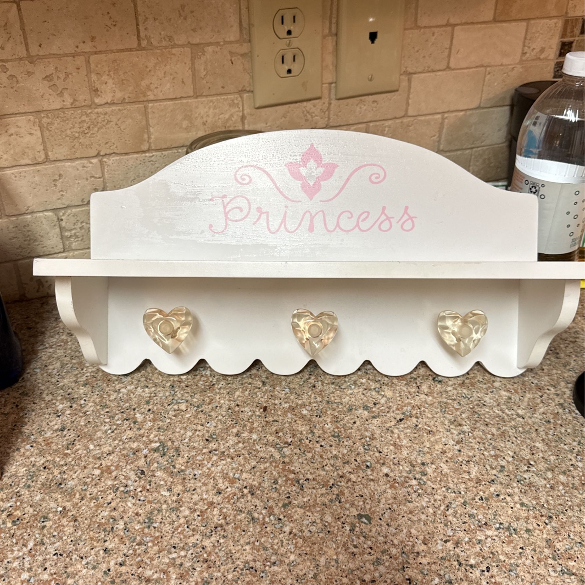 Small wooden princess shelf