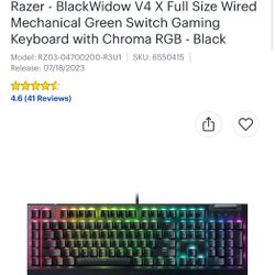 Razer Black widow V4 x Edition.