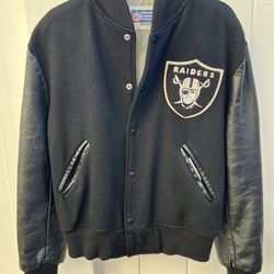 Vintage Starter Oakland Raiders Wool/Leather Varsity Jacket Men’s Size Large