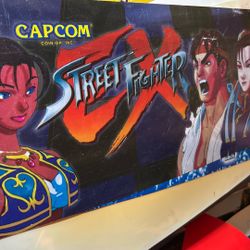 Street Fighter EX Arcade Video Game Original Marquee Translight 