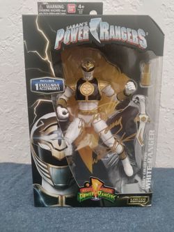 Power Rangers White Ranger Figure Signed
