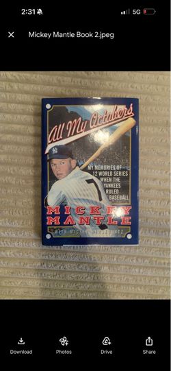 Mickey Mantle signed autobiography PSA CERTIFIED