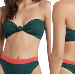 BOUND by Bond-Eye The Sahara Bar Bikini Top in Jewel Green One Size Small  The BOUND by Bond-Eye Sahara Bar Bikini Top in Jewel Green is a stylish and