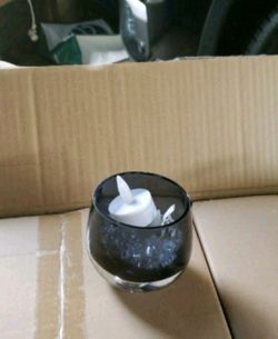 Heavy Glass Candle Holder