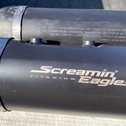 Screamin Eagle, titanium, carbon fiber mufflers