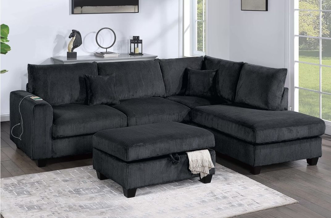 Sectional sofa with ottoman