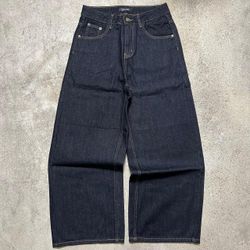 12.5 oz Baggy Raw Denim Jeans - Made in the USA (Size 28x30)  Model is 5'9 Measurements: (Hand Measured Excuse 1-3 CM Errors)  Waist: 28" Inseam: 30" 