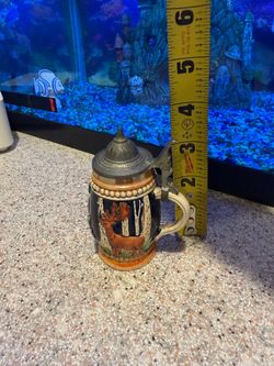Vintage Munchen Frauenkirche u. Rathaus German Style Beer Stein w/ Lid