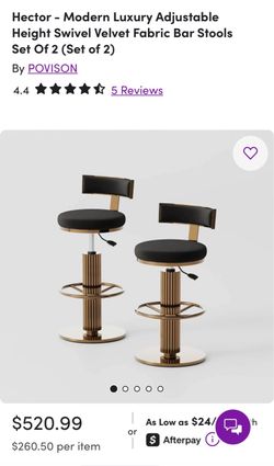 Gold and Black Stools —Brand new