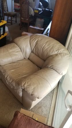Beige Plush Sof Chair