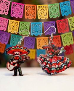 Mariachi and Dancer Dangle Earrings