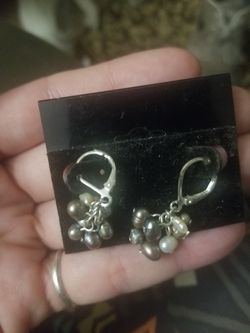Real pearl earrings
