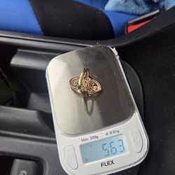 14K Gold Diamond Ring 5.63g Vintage Style Real Gold