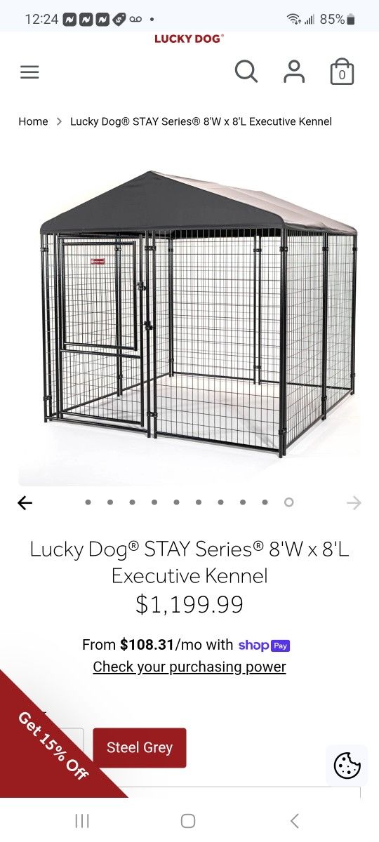 Lucky Dog STAY Series Executive Dog Kennel 8'x8' with Privacy Screen $1,000