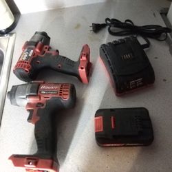 Bauer 20 Volt Cordless Drill Impact With Extra Drill For Parts