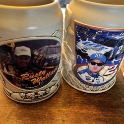 Ceramic Rusty Wallace 3-D Collector’s Mugs