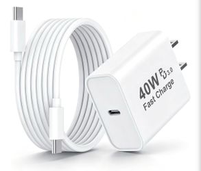 40W USB C fast Charger 40W Type C Charger Block & 6FT USB C fast Charging Cord
