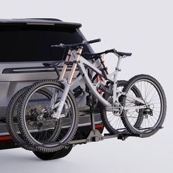 Hitch mounted car bike rack