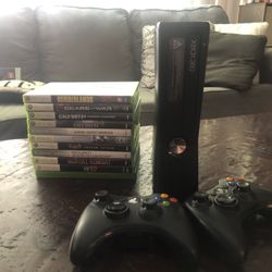 Fully Rebuilt XBOX360 With 2 Controllers and 11 Games