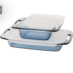 Pyrex Easy Grab Atlantic 4 piece Bakeware Set Blue/Clear