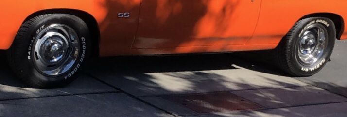 Brand new 14 in Rally wheels. Brand new tires