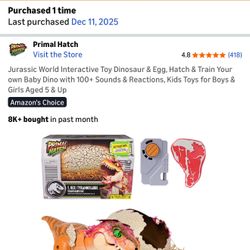 New In Box Dinosaur Hatching Dino