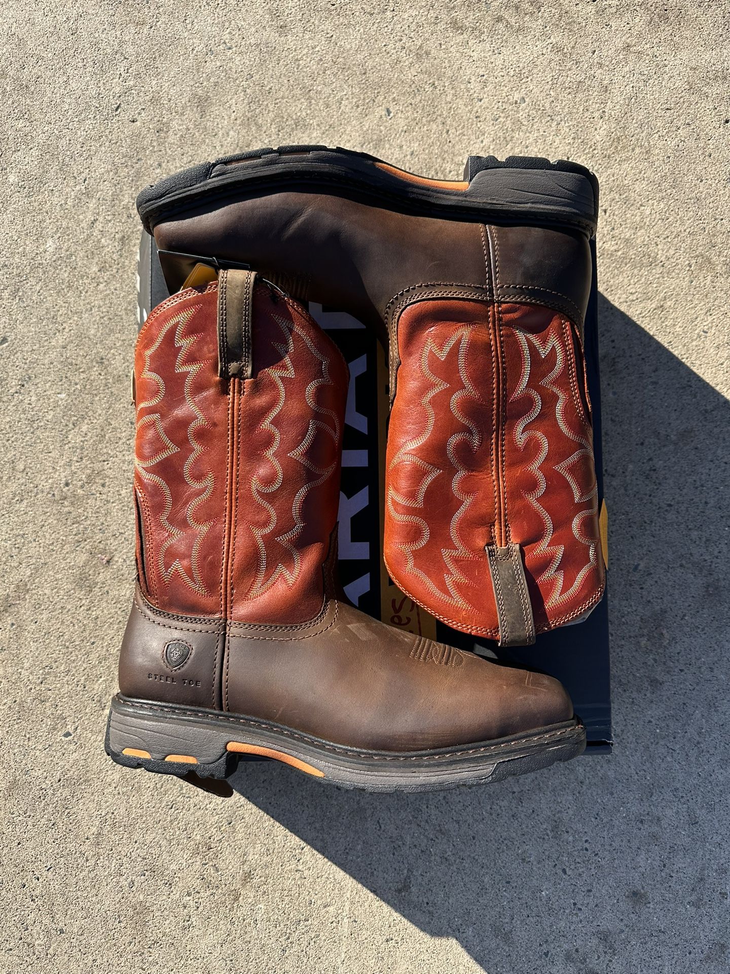 New Ariat Work Boots WorkHog Wide Square Steel Toe Size 13