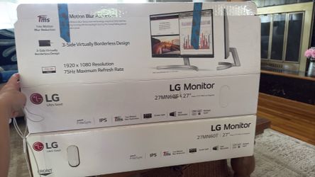 2 LG Monitors 27”