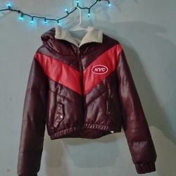 Bomber Jacket W Cropped Fit And Sherpa Hood