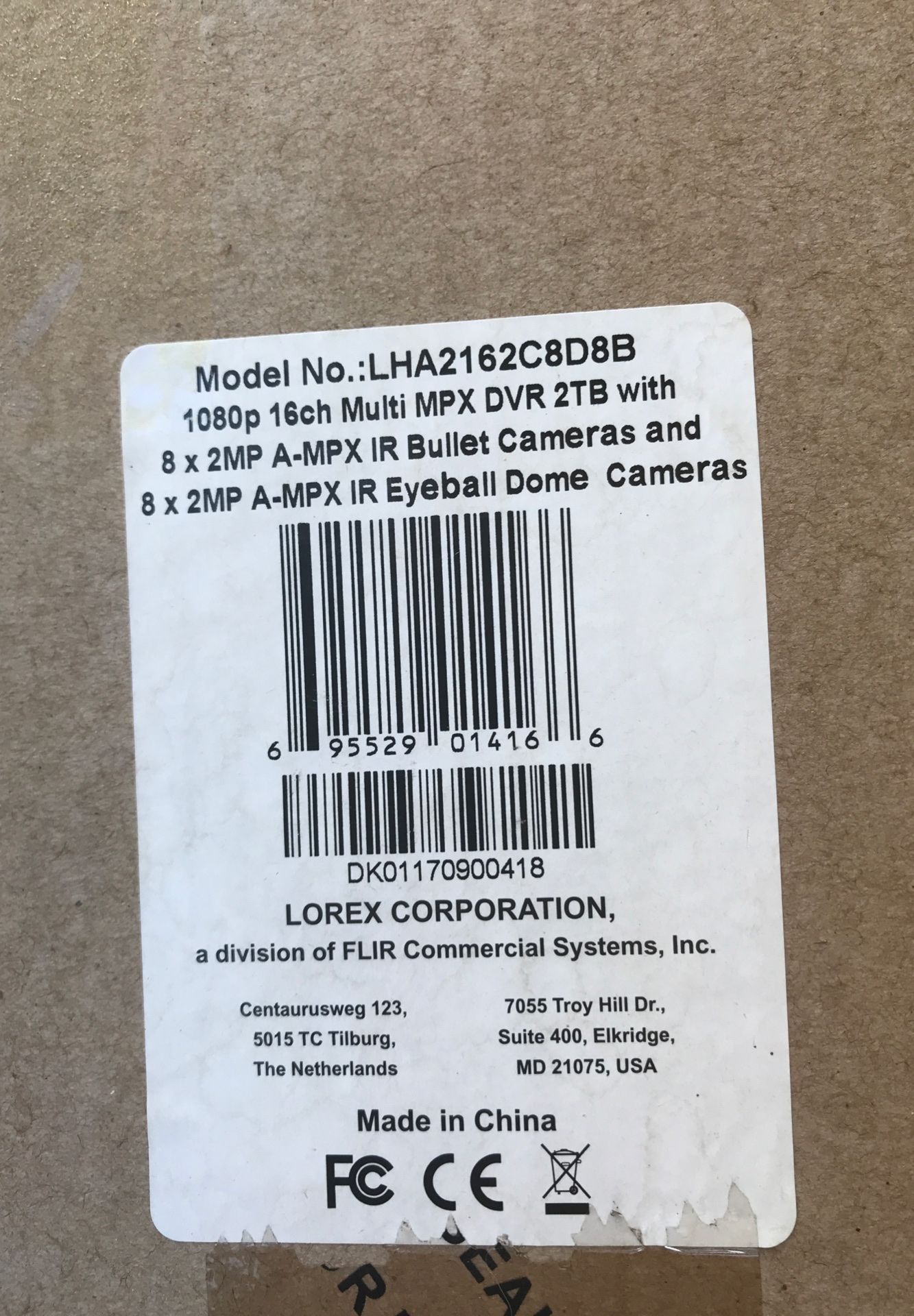 Loren Home security system. 1080p 16ch DVR 2tb. 8 bullet 8 eyeball cameras. Still in box!!