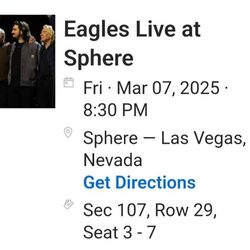 Eagles Concert Live 🦅🦅🦅 5 Tickets 🎟️🎫🎫