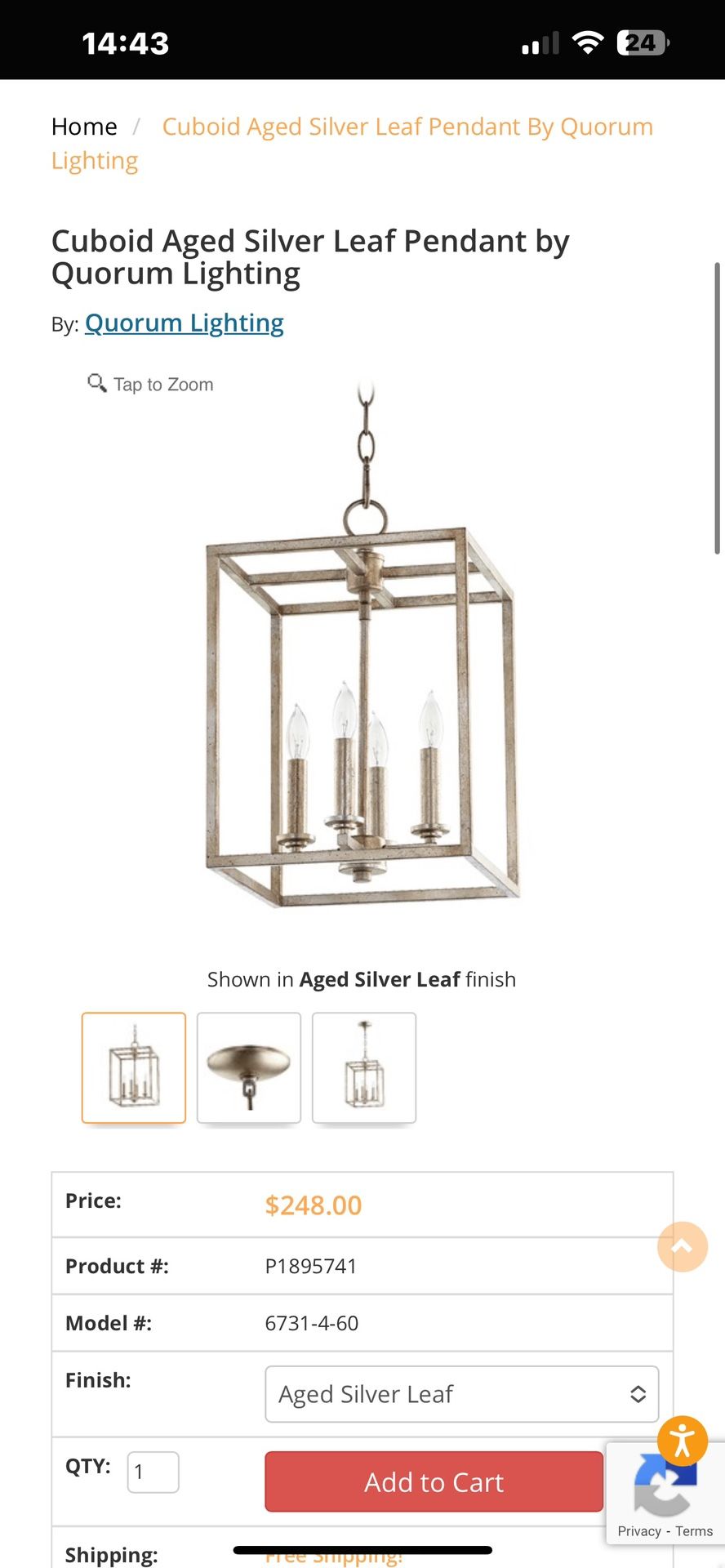 2 Candle Light Chandeliers