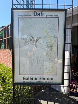 Vintage Salvador Dali gallery Ferrero poster Nice France