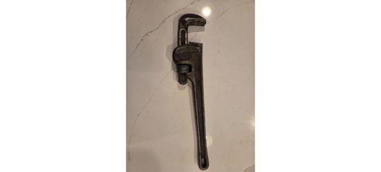 Vintage Walco 18 in Pipe Wrench Walworth Co USA Patent 1711083 Stillson