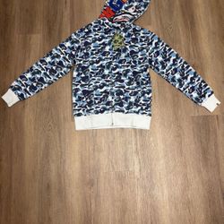 Blue Camo Bape Hoodie 