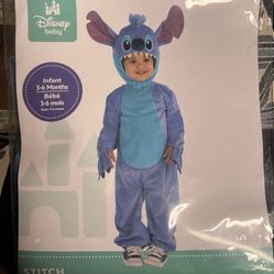Disney Baby Stitch Costume Infant 3-6 Months NWT Hoodie & Jumpsuit