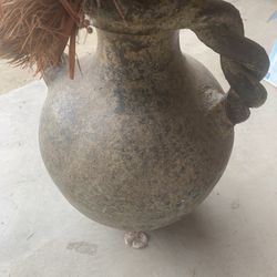 Very Heavy Large Pot With Dry Arrangement
