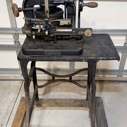 Graphotype Model G1 Pre-WWI Dogtag Stamping Machine with Stand, Serial 11984