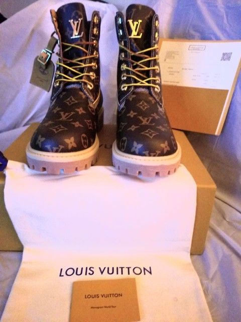 Louis Vuitton X Timberland Boots Size 10