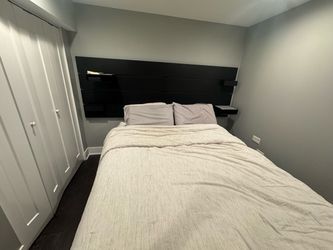 IKEA NORDLI queen size platform bed frame and headboard
