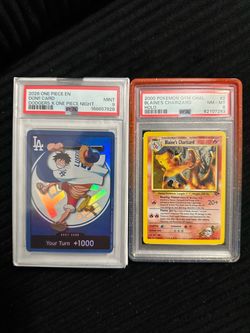 Pokemon Blaine’s Charizard & Dodgers One Piece Luffy