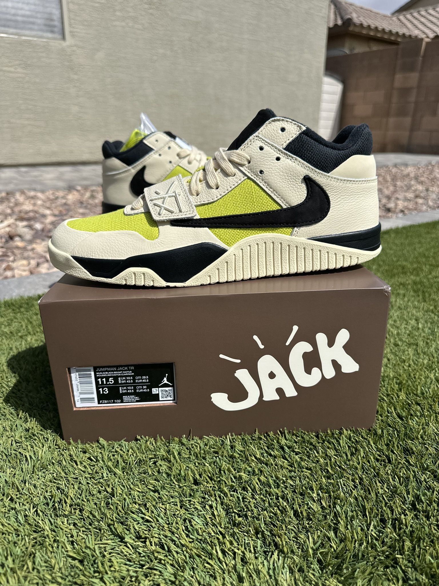 Air Jordan Jumpman Jack TR Travis Scott Bright Cactus NEW/SNKRS RECEIPT SIZE: 11.5 $280 FIRM ONLY!