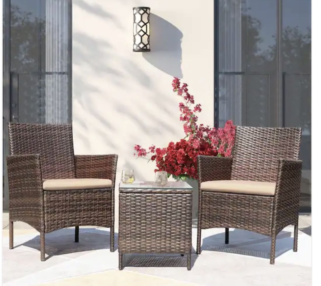 3 Piece Patio Furniture Set